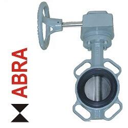 Затвор поворотный межфланцевый маслобензостойкий ABRA-BUV-VF863D125G Ду125 Ру16 с редуктором