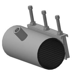 Хомут врезной ОД=95-104 L=300 вн. резьба ДУ20